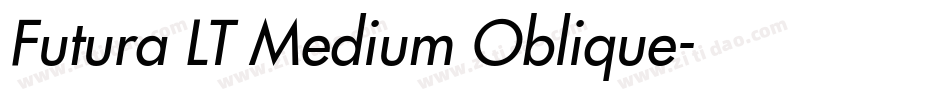 Futura LT Medium Oblique字体转换